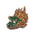UBIQ IREZUMI PINS THREE TIDES TATTOO (SHISHI (GREEN) Designed by NAMI) UB-PS014画像