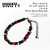 VIVIFY Black glass & By color quartz & Coral & Silver Beads Bracelet VFB-139画像