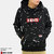 BEN DAVIS Paint Print Pullover Hoodie M-8380030画像
