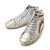 GOLDEN GOOSE SNEAKERS SLIDE -SILVER / RED GLITTER STAR- GARMS595-F7画像