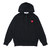 PLAY COMME des GARCONS MEN'S RED HEART ZIP UP JERSEY PARKA BLACK画像