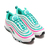 NIKE AIR MAX 97 WHITE/PINK BLAST-KINETIC GREEN-BLACK 921826-102画像