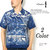 Duke Kahanamoku S/S COTTON OPEN SHIRT "INDIGO COCONUTS PALMS" DK37812画像