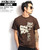 DOUBLE STEAL BLACK HALF&HALF TEE -BROWN- 983-14210画像