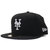 NEW ERA NEW YORK METS 59FIFTY FITTED CAP BLACKxWHITE NENYM162画像