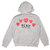 PLAY COMME des GARCONS MEN'S FIVE RED HEART HOODIE GRAY画像