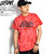 LEFLAH SCRIPT LOGO TIE DYE T-SHIRT -RED-画像