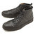 FRED PERRY × GEORGE COX CREEPER MID LEATHER BLACK B8289-102画像