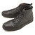 FRED PERRY &times; GEORGE COX CREEPER MID LEATHER BLACK B8289-102画像