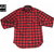 IKE BEHAR MF1501LB FREED0M FIT L/S B.D BUFFALO CHECK FLANNEL SHIRTS red x black画像