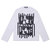 BLACK COMME des GARCONS BLACK ENGRAVING L/S TEE WHITE画像