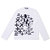 BLACK COMME des GARCONS FLOCK PRINT LOGO L/S TEE WHITE画像