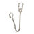 hobo Brass Carabiner Key Ring with Chain HB-A2805画像