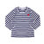 PLAY COMME des GARCONS KIDS BORDER LS TEE NAVY画像
