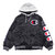 Supreme 18FW Champion Hooded Satin Varsity Jacket BLACK画像