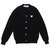 PLAY COMME des GARCONS MENSGOLD HEART WOOL CARDIGAN BLACK画像