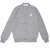 PLAY COMME des GARCONS MENS WHITE HEART WOOL CARDIGAN GRAYxWHITE画像