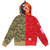A BATHING APE 18AW BAPE XXV CITIES CAMO 2ND APE TIGER HALF FULL ZIP HOODIE GREENxRED画像