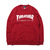 THRASHER MAG LOGO CREW SWEAT BURGUNDY/WHT TH8401画像
