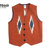 Ortega's REGULAR FRONT WOVEN VEST/terracotta/size 40画像