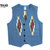 Ortega's REGULAR FRONT WOVEN VEST/light blue/size 40画像