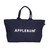 APPLEBUM Logo Canvas Zip Tote Bag NAVY画像