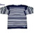 Orcival #6101-1952 MEN'S L/S BOATNECK TEE/navy x white画像