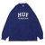HUF DRAFT ACID WASH L/S TEE BLUE画像