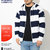 le coq sportif LE URBAN STYLE Knit Border Full Zip Hoodie QLMNJC60画像