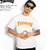 THRASHER MAG FLOCKY ON TEE -WHITE/ORANGE- TH8101SF画像