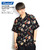 RADIALL OAKTOWN OPEN COLLARED SHIRT S/S -BLACK-画像