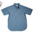 CORONA CS002S-19-01 NAVY 2POCKET S/S CHAMBRAY SHIRTS blue画像
