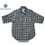 POST OVERALLS 3202 THE POST5 PLAID FLANNEL SHIRTS grey x ecru画像