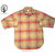 CORONA CS002-19-05 NAVY 2POCKET FLANNEL SHIRTS khaki x red x mustard画像