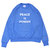 Champion × MoMA Yoko Ono PEACE is POWER Reverse Weave Crewneck Sweatshirt BLUE画像