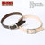 BARNS "TOCHIGI LEATHER" SHOULDER LEATHER SILVER BUCKLE BELT LE-4307画像