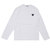 PLAY COMME des GARCONS MENS BLACK HEART WAPPEN LS TEE WHITE画像