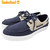 Timberland UNION WHARF Boat Leather And Fabric Oxford Navy Canvas A29DW画像