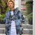 LEFLAH TIE-DYE NOCOLLAR SHORT SHIRT -BLUE-画像