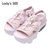 NIKE WMNS AIR MAX KOKO SANDAL BARELY ROSE/BLACK-WHITE CI8798-601画像