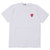 PLAY COMME des GARCONS MENS Double Red Heart S/S T-Shirt WHITE画像
