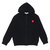 PLAY COMME des GARCONS MENS Double Red Heart Zip Hooded Sweatshirt BLACK画像