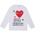 PLAY COMME des GARCONS MENS Multiple Heart Printed L/S T-Shirt WHITExRED画像