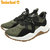 Timberland MADBURY Leather And Fabric Sneaker Dark Green Mesh With Black A42NX画像
