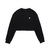 GUESS LS CREW NECK CROP SWEATSHIRT BLACK W0GI63R4BD2-JBL画像