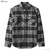 Brixton BOWERY L/S X FLANNEL (BLACK/CHACOAL)画像