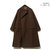 STUDIO NICHOLSON DELUM DOUBLE LAPEL MAC COAT CHOCOLATE ALMON画像