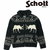 Schott ELK MOTIF ZIP BOA LINED SWEATER 46714画像