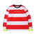 FILA STRIPE LONG SLEEVE TEE RED FM9833-11画像