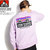 BEN DAVIS BRIDGE PRINT SWEAT CREW -PURPLE- BDZ0-2010画像